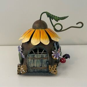 Handcrafted Sunflower Fairy House Decorative Home & Garden Accent